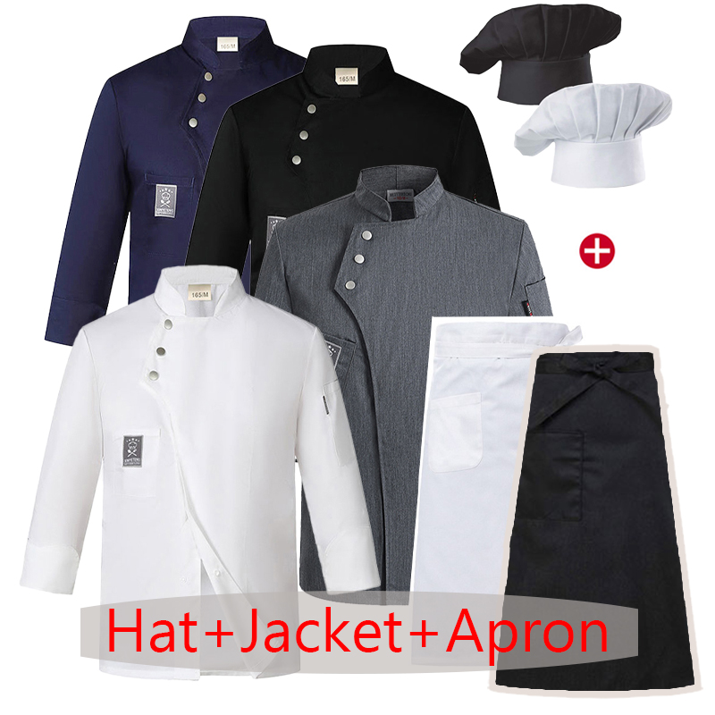 Kitchen Set Bakery - Long Sleeve Chef Jackets Restaurant Uniform