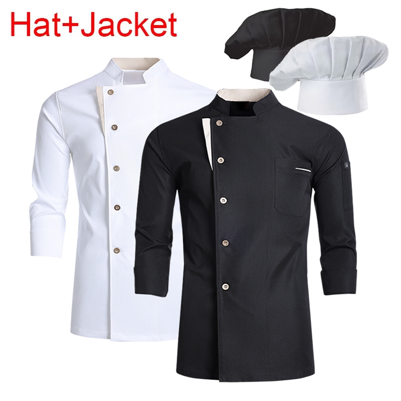 Kitchen Set Bakery - Food Service Chef Jacket Cooking Cap