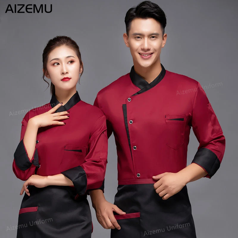 Kitchen Set Bakery - Man Restaurant Chef Jacket Long Sleeve