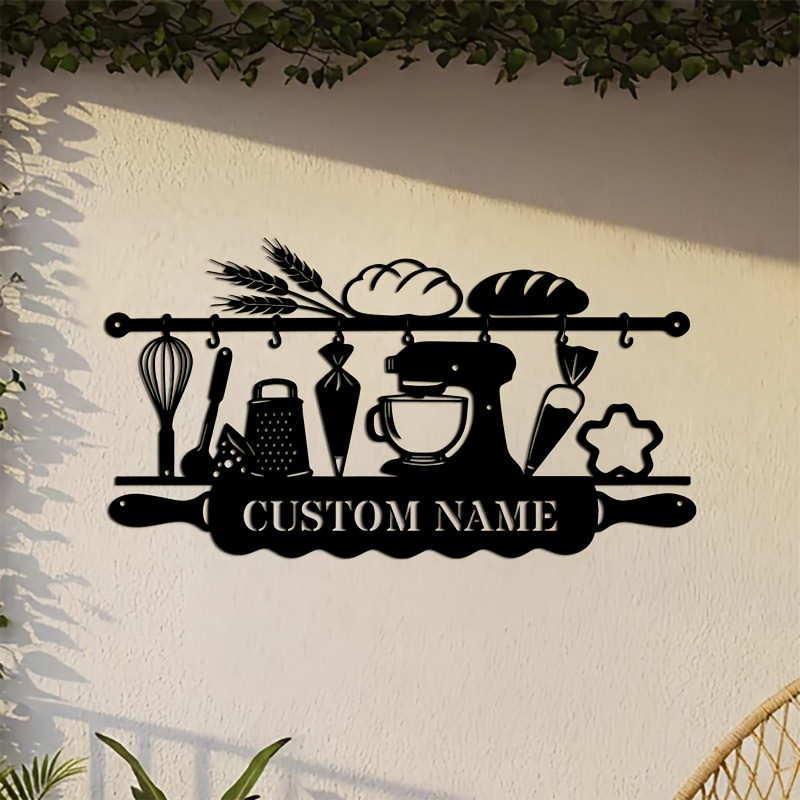 Kitchen With Baking Area - Personalized Kitchen Iron Wall Art, Baking
