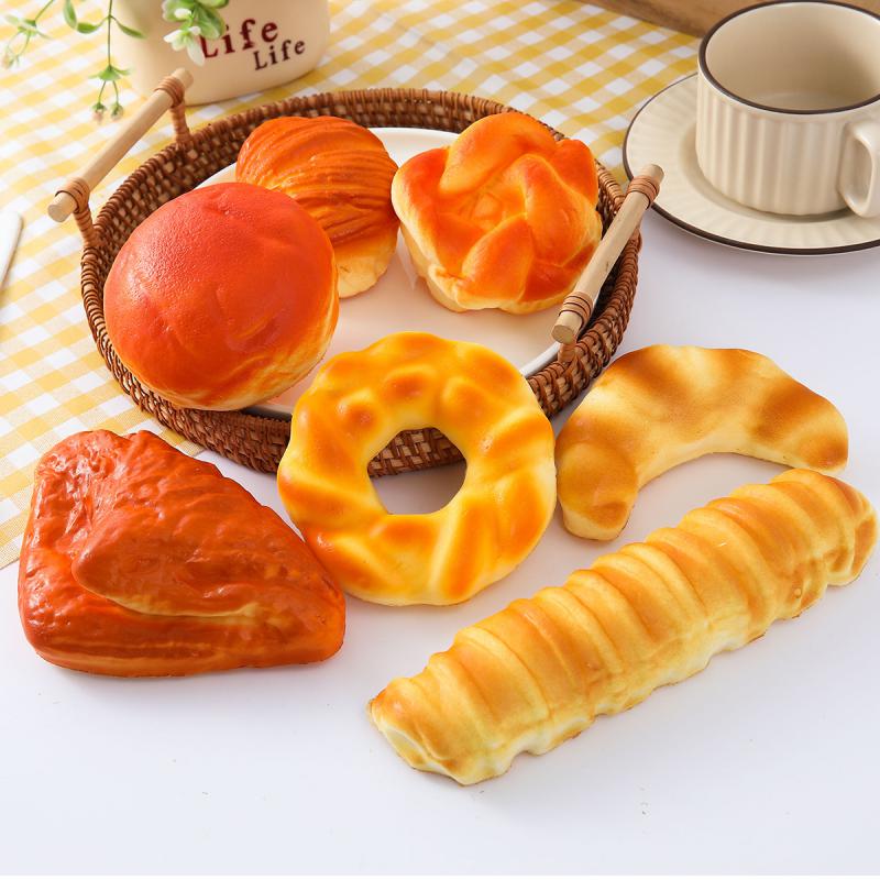 Kitchen Set Bakery - Pu Artificial Bread Set Lifelike Faux
