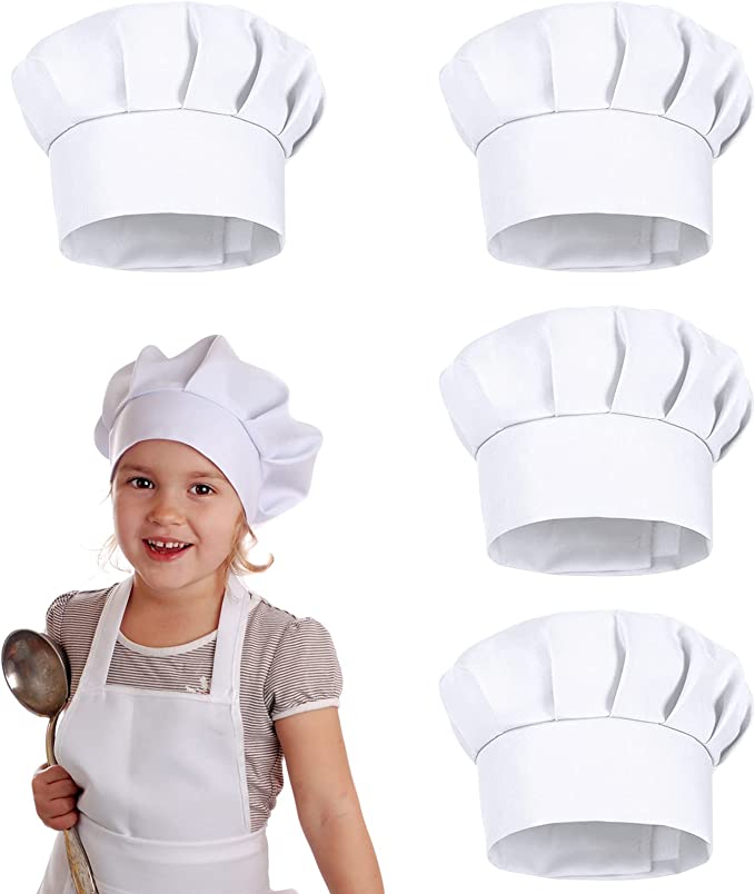 Baking Kitchen Kids - 4PCS White Party Cap Hat Costume