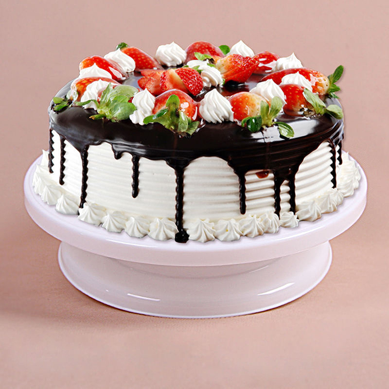 1pc Plastic Cake Plate Turntab - Kitchen Baking Table recension och pris