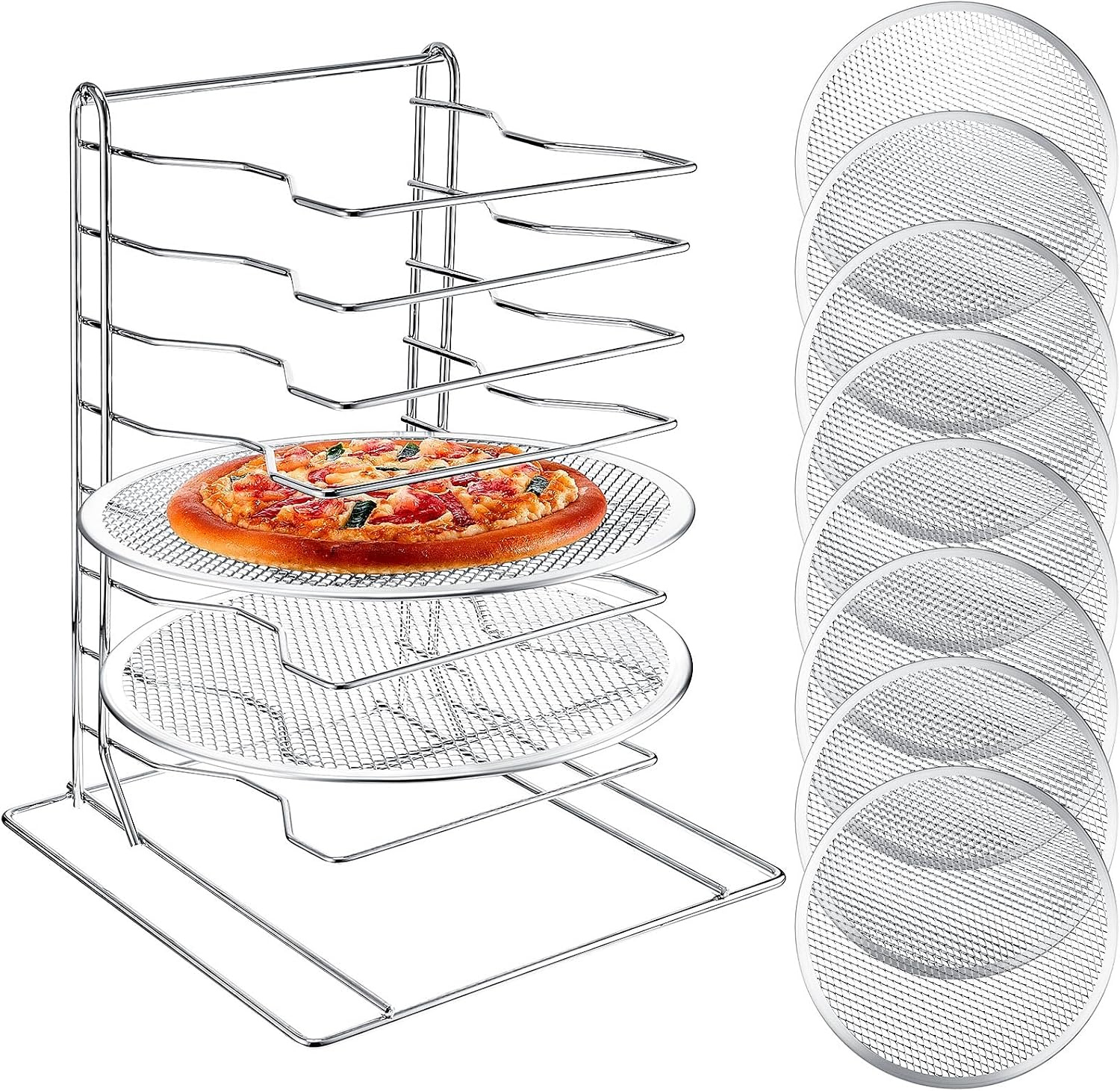 Pizza Rack 8 Tiered Stand With - Commercial Kitchen For Baking recension och pris