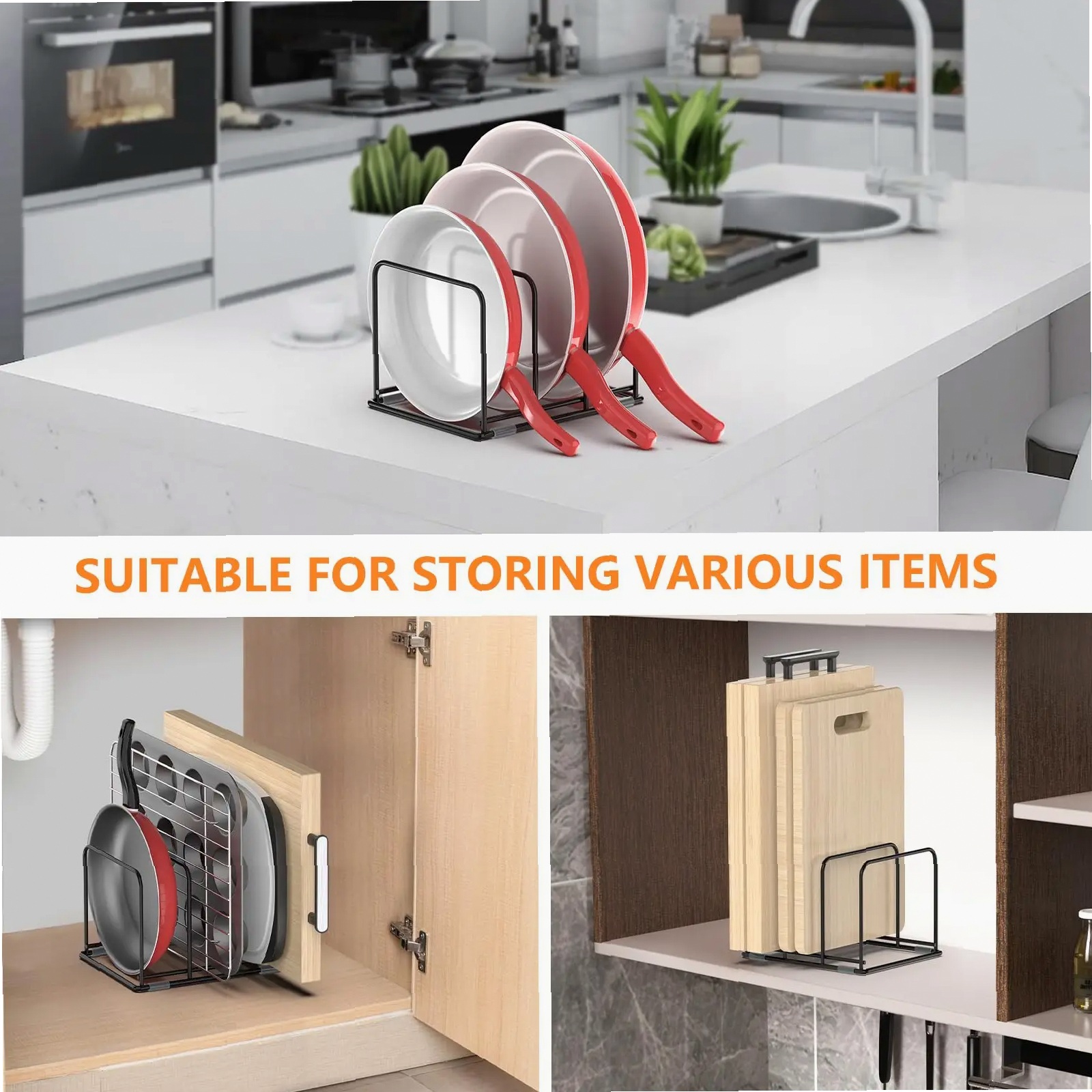 Pan Organizer for Kitchen Cabi - Kitchen Cabinet Baking Organizer recension och pris