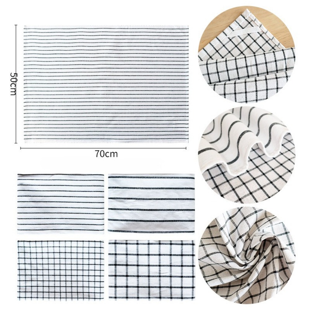 4 PCS Modern Plaid Cotton Dish - Kitchen Baking Table recension och pris