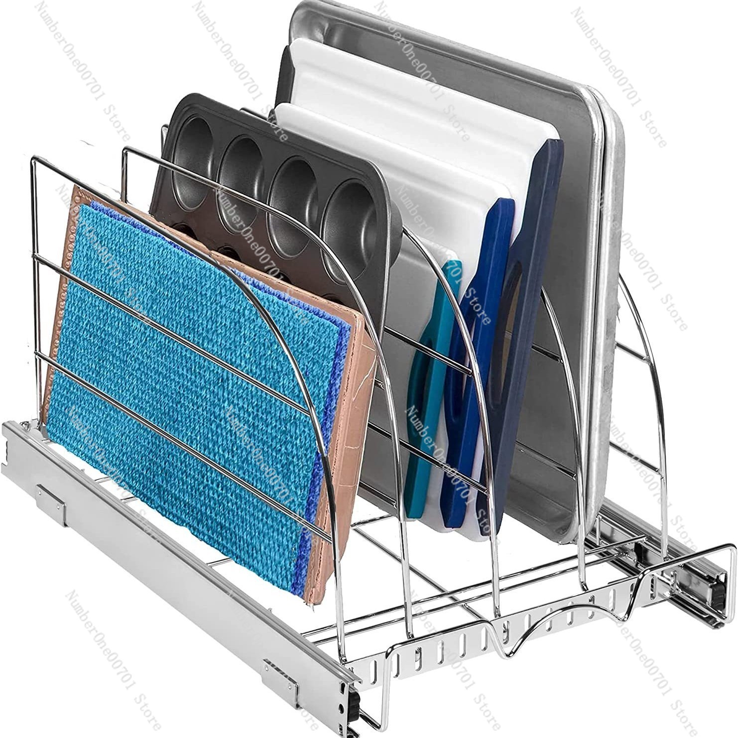 Slide-Out Kitchen Cabinet Orga - Kitchen Cabinet Baking Organizer recension och pris