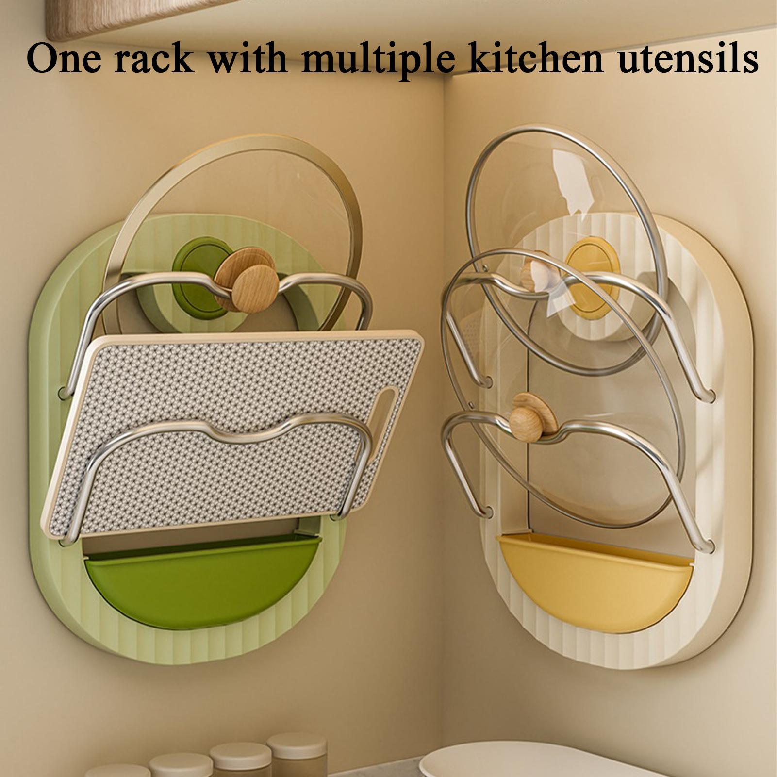 Pot Lid Rack 2-Tier Wall Mount - Kitchen Cabinet Baking Organizer recension och pris