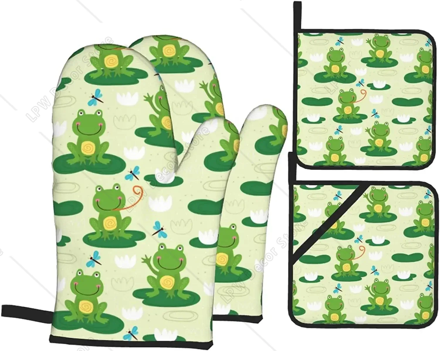 Cute Frog Funny Oven Mitts and - Kitchen Baking Counter recension och pris