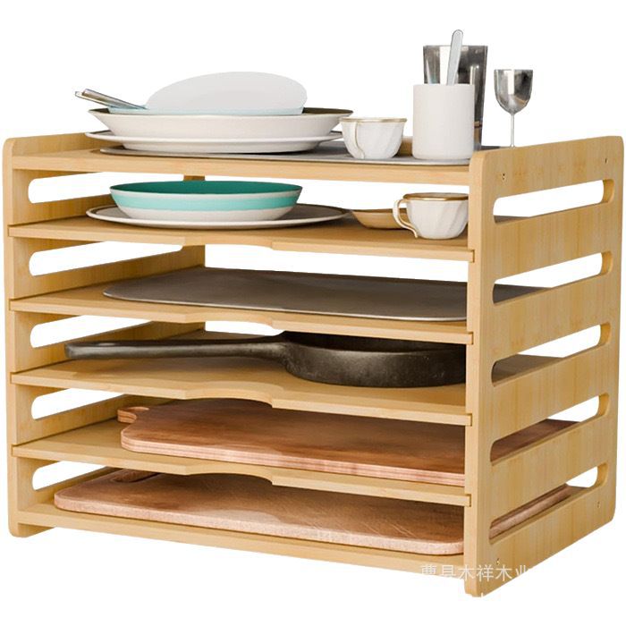 Solid wood kitchen storage rac - Kitchen Cabinet Baking Organizer recension och pris