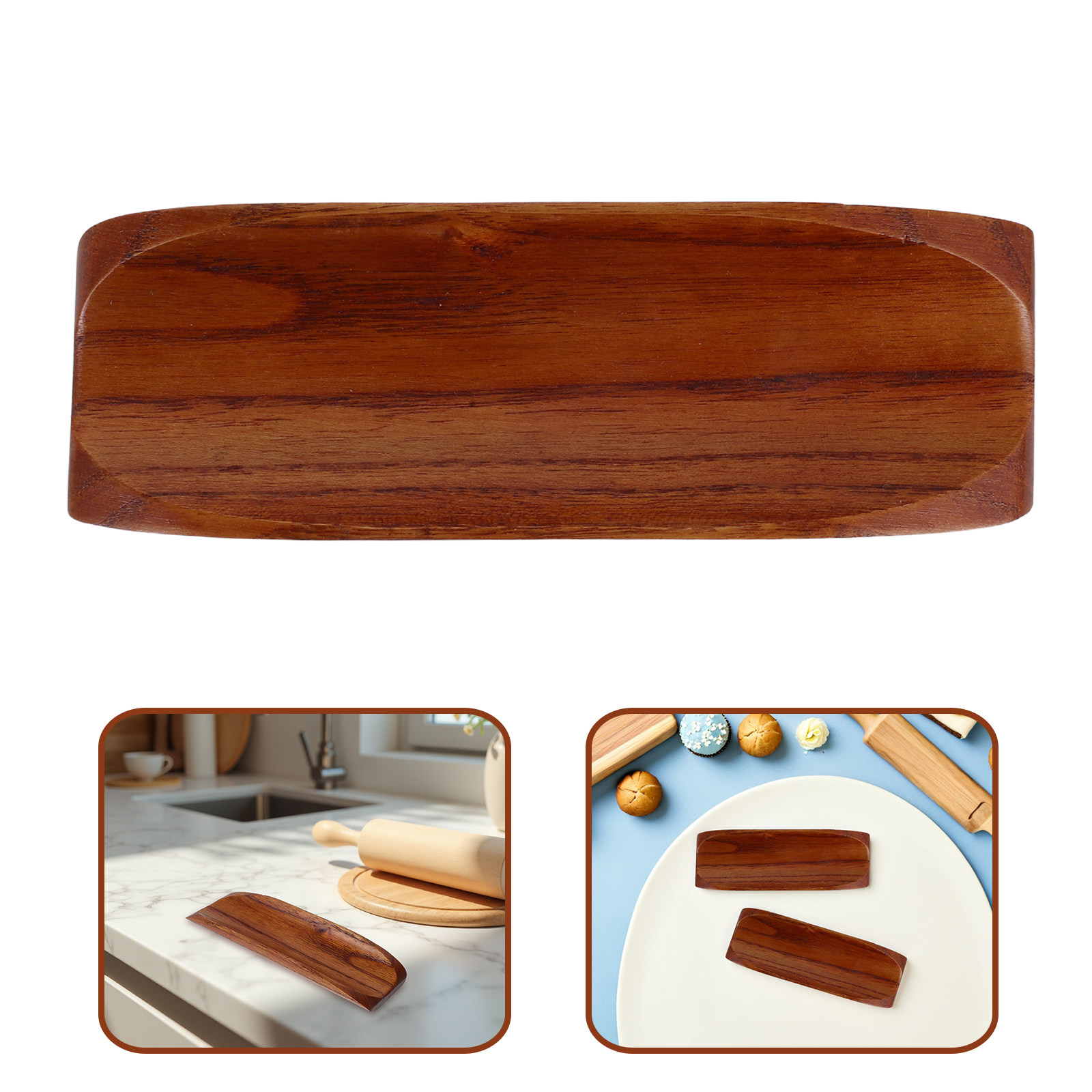 2Pcs Wooden Rolling Pin Holder - Kitchen Baking Station recension och pris