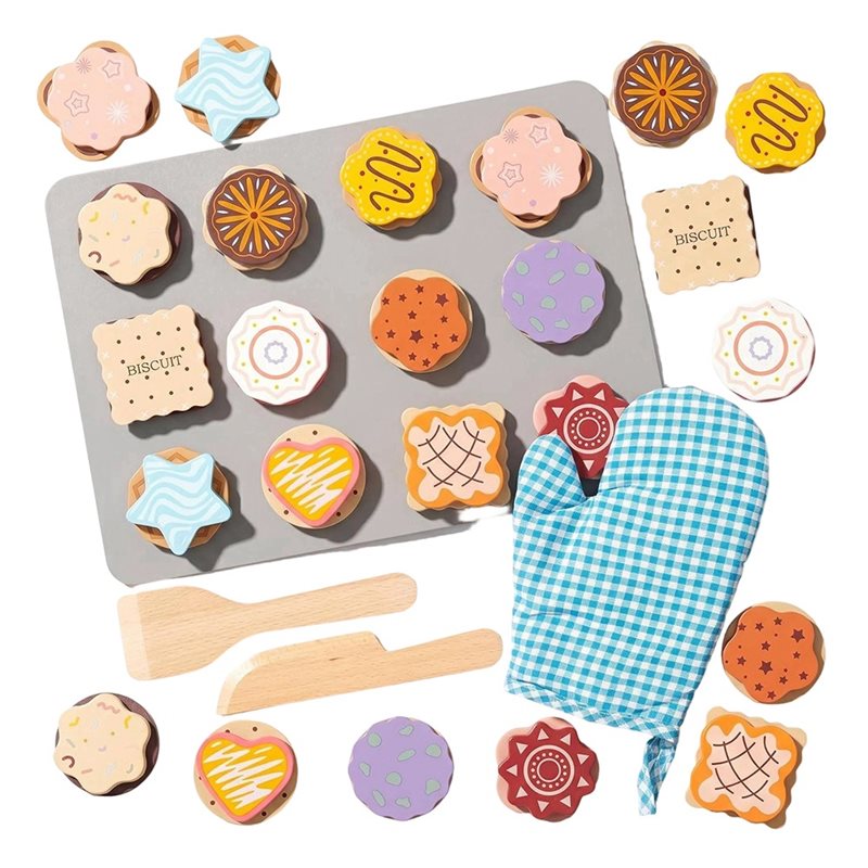 WOWFU-Wooden Cookie Play Food  - Baking Kitchen Kids recension och pris
