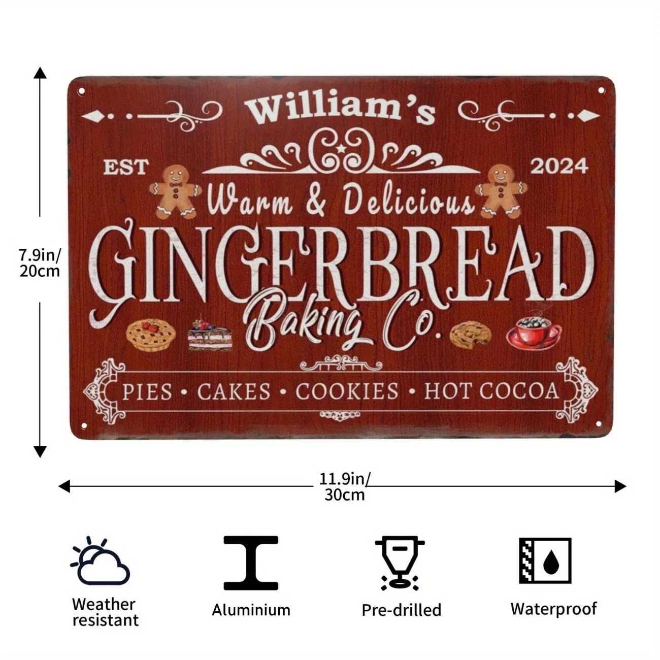1pc Personalized Gingerbread B - Kitchen With Baking Area recension och pris