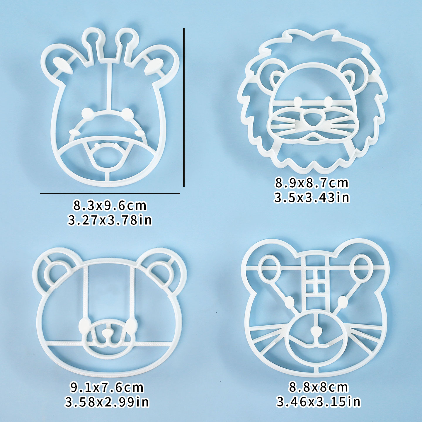 4 Pcs Animal Cookie Cutters Se - Kitchen Baking Cake recension och pris