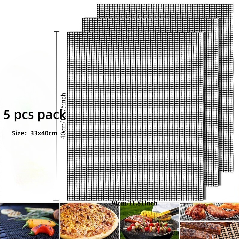 Grill Mesh Mat Set of 5, Reusa - Super Kitchen Baking Mat recension och pris