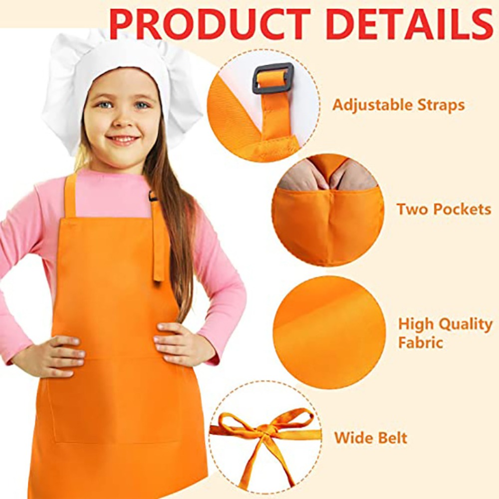 Children Chef Apron Front Pock - Baking Kitchen Kids recension och pris
