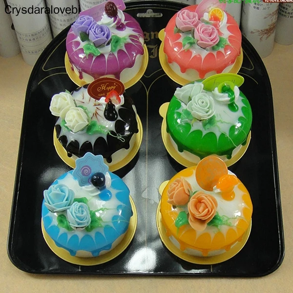 6pcs/set Simulation Rose Cake  - Kitchen Set Bakery recension och pris