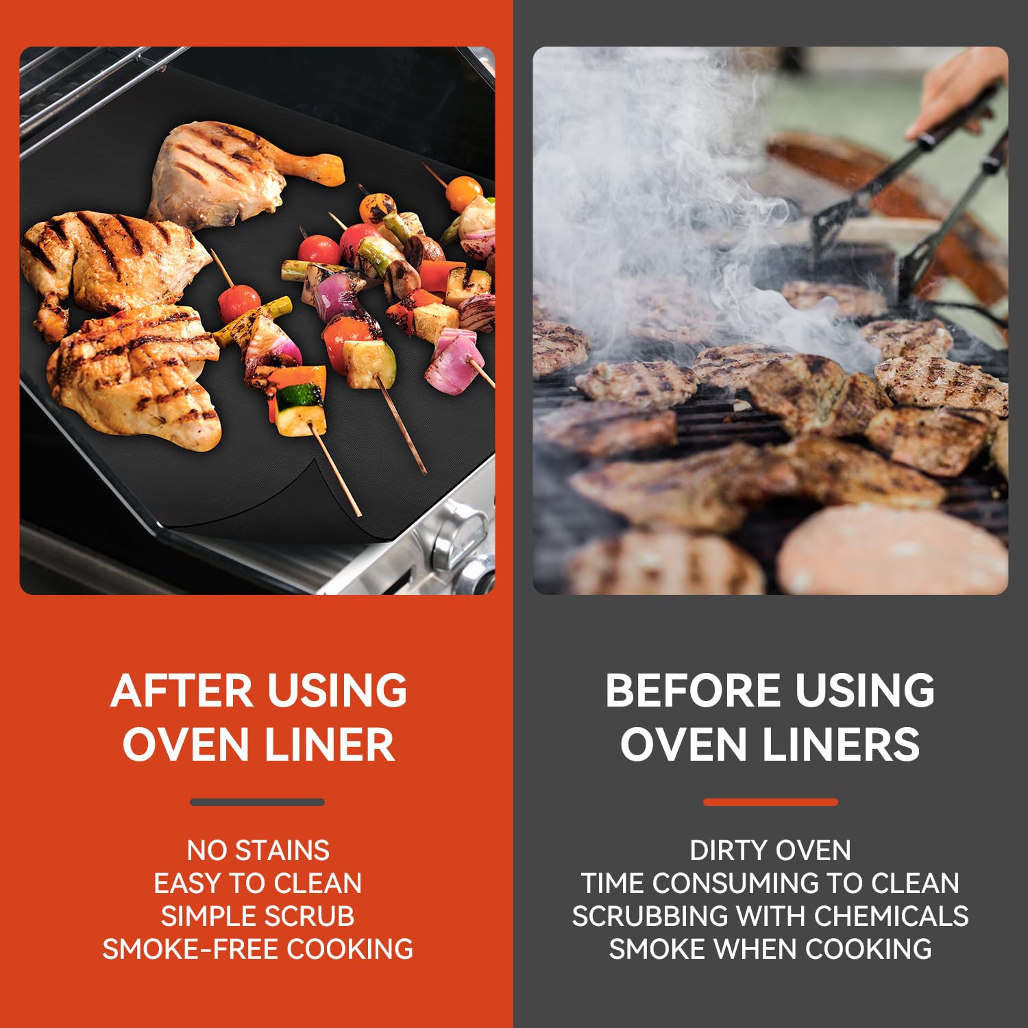 Non-Stick BBQ Grill Mat Set wi - Super Kitchen Baking Mat recension och pris