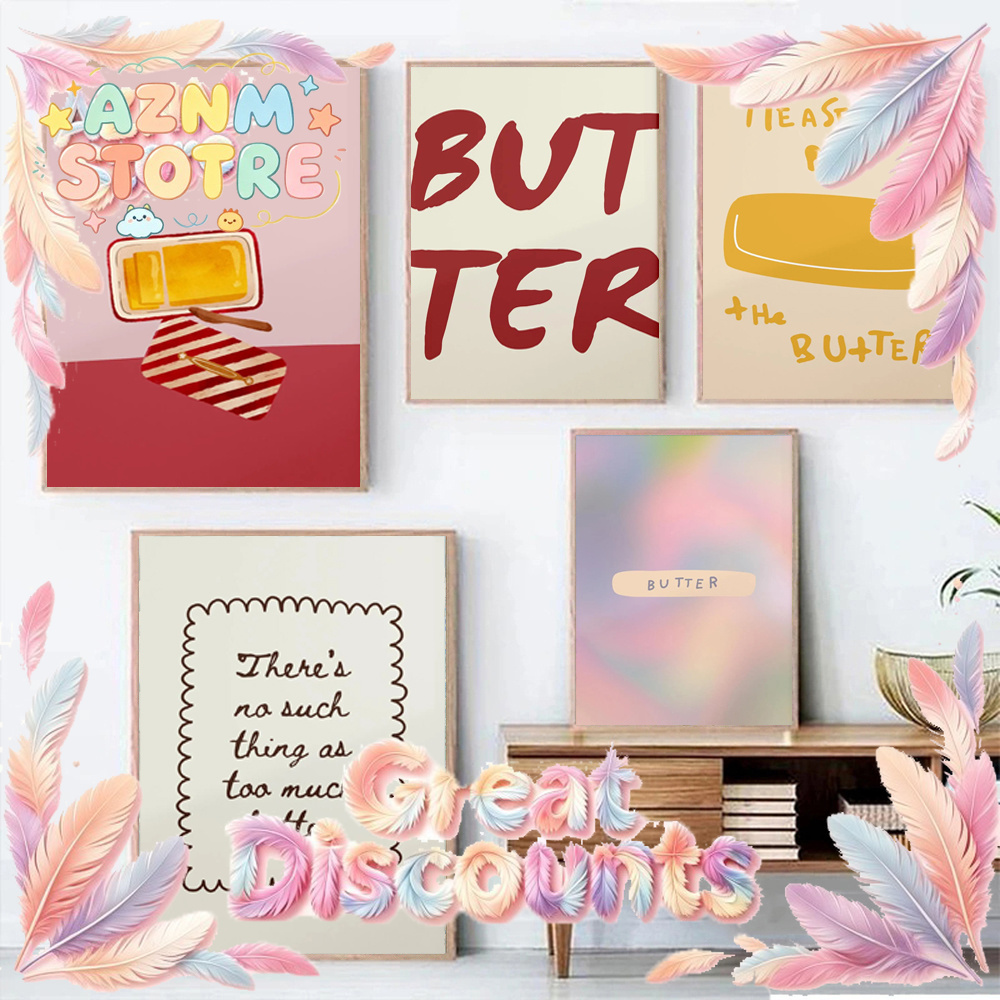 1pc Butter Poster Minimalist K - Kitchen With Baking Area recension och pris