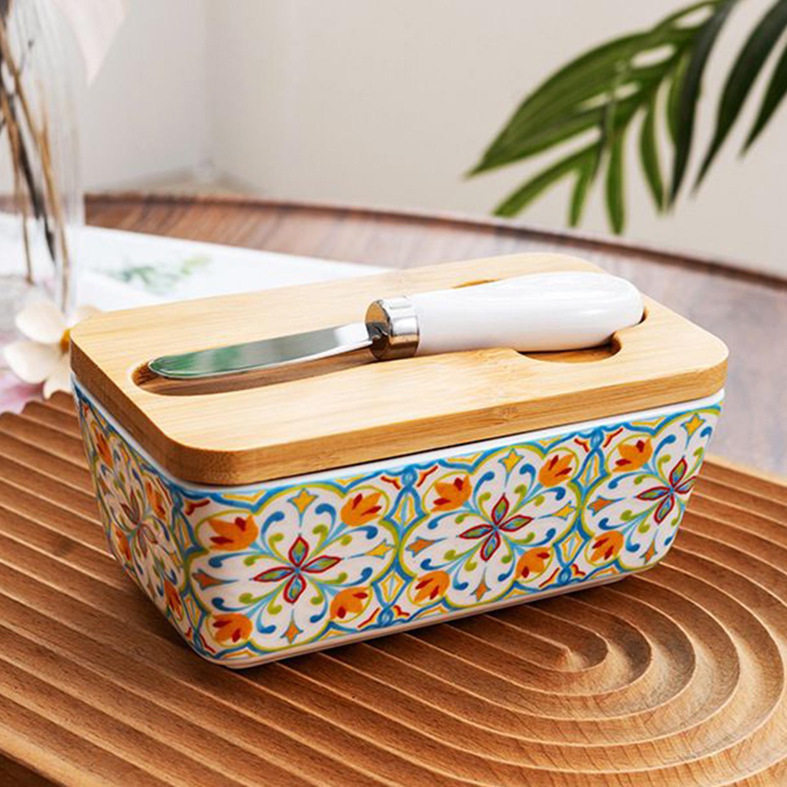 Butter Dish Ceramic Butter Con - Kitchen Baking Counter recension och pris