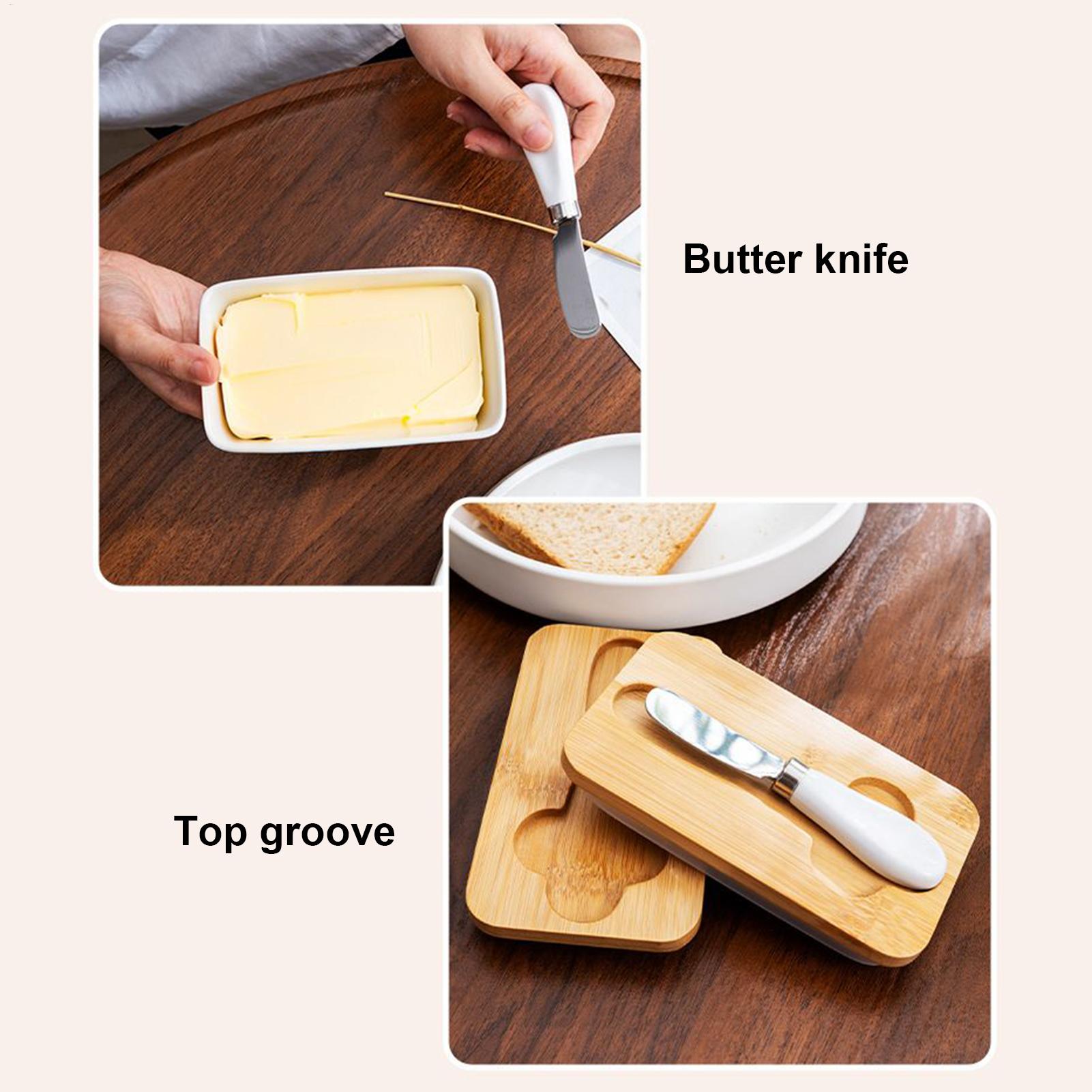 Butter Dish Ceramic Butter Con - Kitchen Baking Counter recension och pris