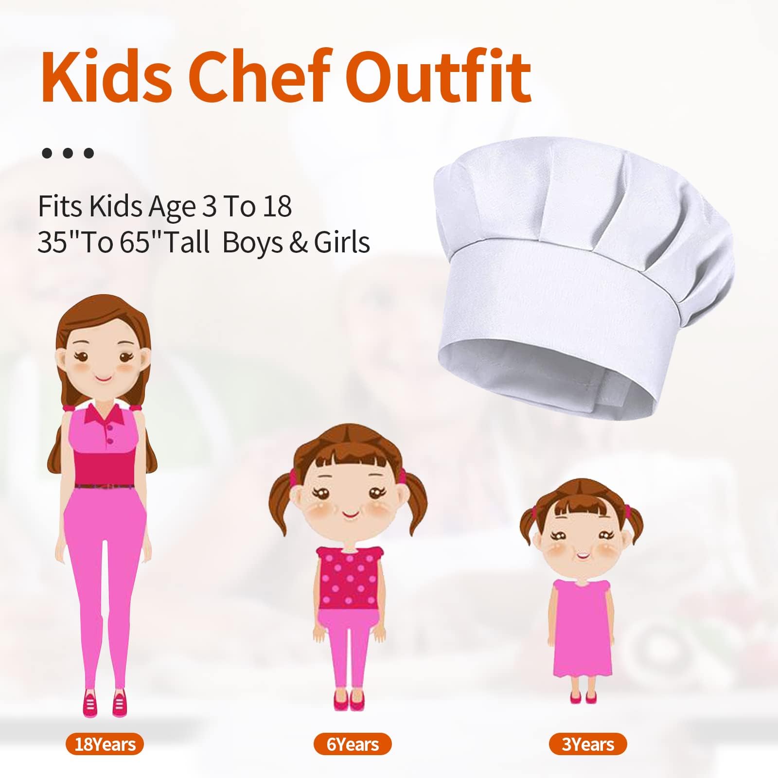 4PCS White Party Cap Hat Costu - Baking Kitchen Kids recension och pris
