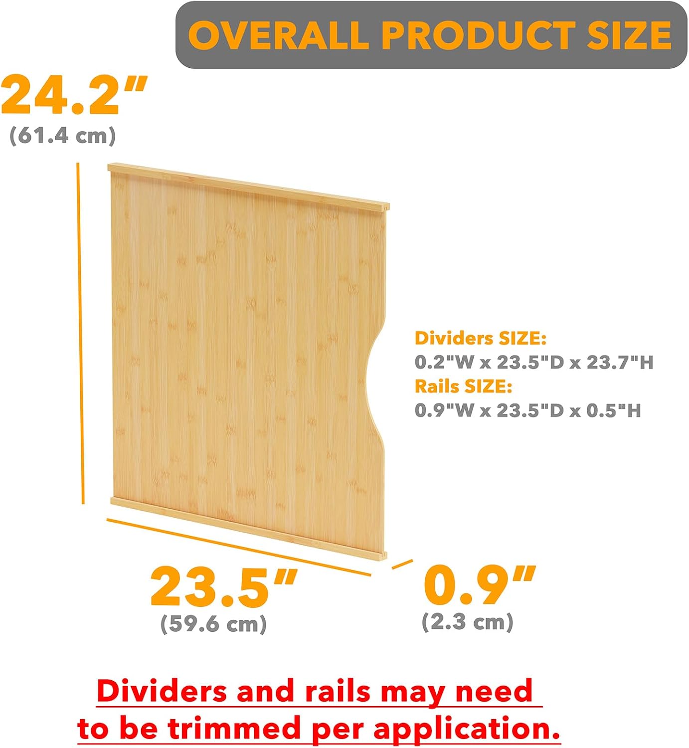 10 Pack Bamboo Tray Dividers f - Kitchen Cabinet Baking Organizer recension och pris