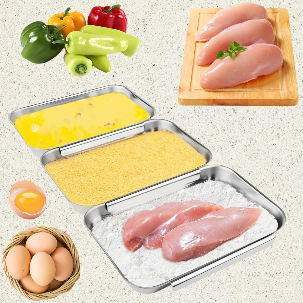 3Pcs Stainless Steel Seasoning - Kitchen Baking Station recension och pris